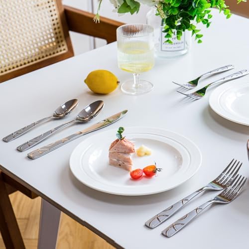 HIKAA 48PCS Stainless Steel Silverware Set - Image 4