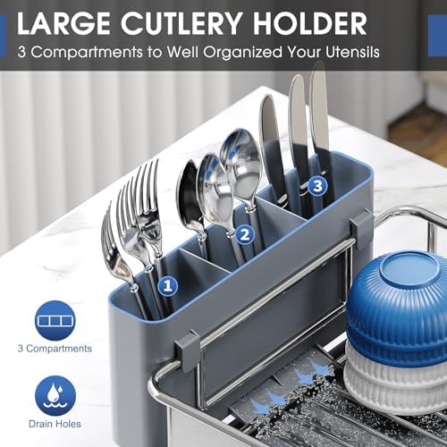 Urackify Stainless Steel Dish Drying Rack - Image 3