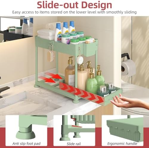 Sevenblue 4-Pack 2-Tier Under Sink Organizer - Image 2