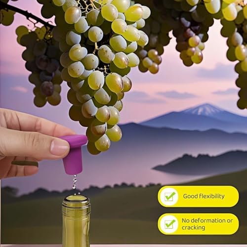 8-Pack Vibrant Silicone Wine Stoppers - Image 5