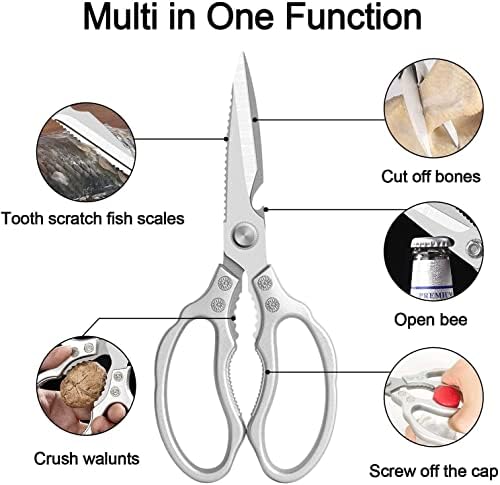 Heavy Duty Sharp Kitchen Scissors, Dishwasher Safe, Cooking Shears - Image 2