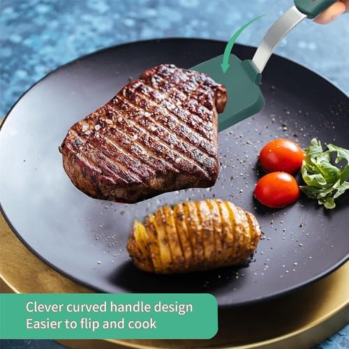 2Pcs Silicone Spatula Turner, Wide Pancake Spatulas utensils set - Image 6