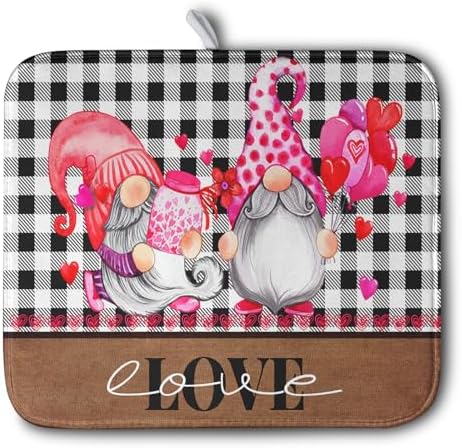 Valentine's Day Dish Drying Mats by Kwlegh