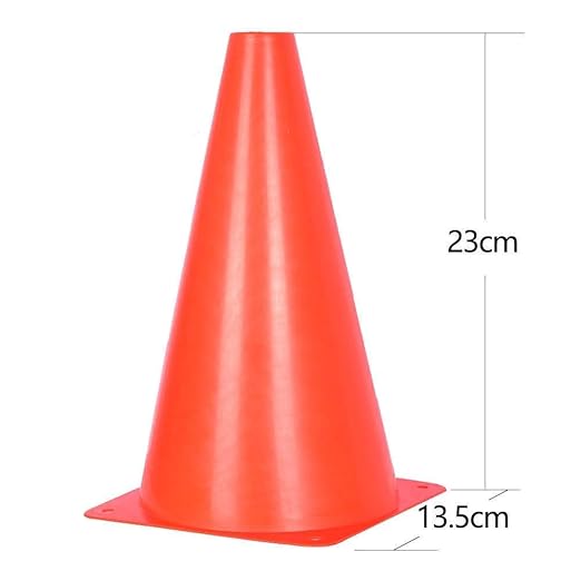 Alyoen 9 inch Orange Traffic Cones, Plastic Sports Cones, Soccer Training Cones for Outdoor Activity & Festive Events (Sets of 10/15/ 20)