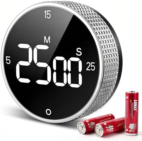 Digital Kitchen Timer with Magnetic, Large LED Display Countdown/Countup Timer by SmartTimingforEveryMoment