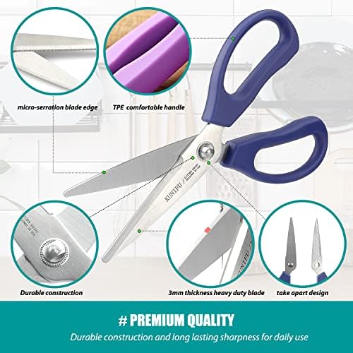 KUNIFU Detachable All Purpose Kitchen Scissors Shears - Image 2