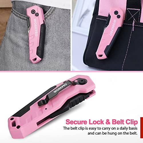 WORKPRO Folding Utility Knife, Quick Change Box Cutter - Image 5