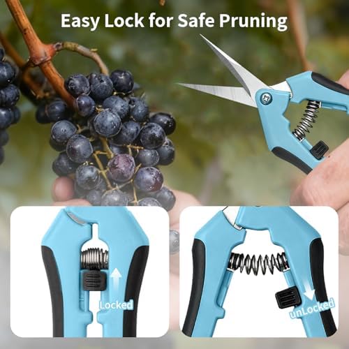 4 Pack Garden Pruning Shears, Stainless Steel Shears, Gardening Shears Scissors - Image 5