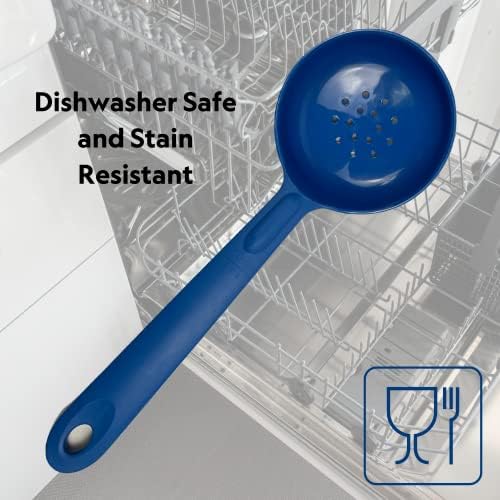 Rite-Size 8 oz. Perforated Round Circle Server Portion Utensil, Copolymer - Image 3