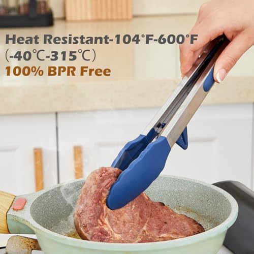 9" Kitchen Tongs for Cooking - Image 3
