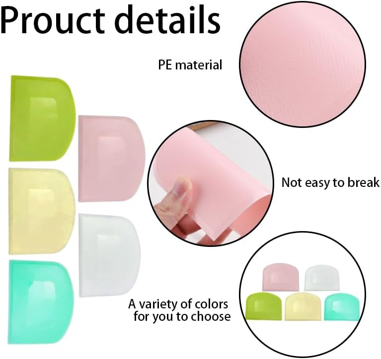 10Pcs Dough Scraper Plastic Bench Scraper - Image 3