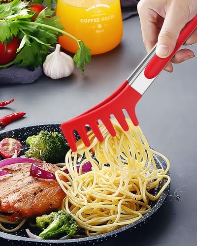 Silicone Spaghetti Spoon and Pasta Tong, Server Fork - Image 4