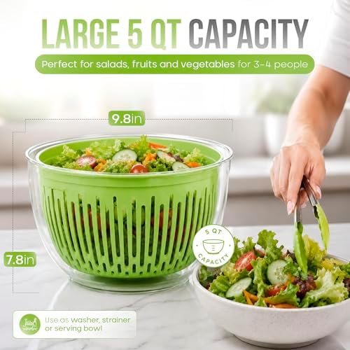 5-in-1 Salad Spinner Large - Image 5