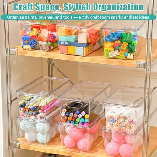 6 Pack Small Clear Storage Bins - Image 4