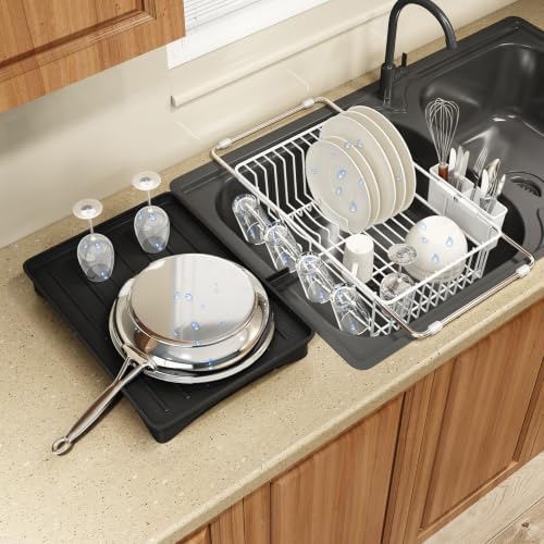 MAJALiS White Expandable Dish Drying Rack Over Sink by MAJALiS