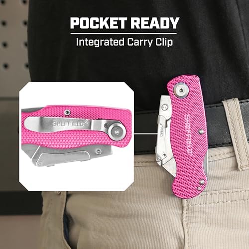 Sheffield 12346 Lock Back Utility Knife 4 Pack - Image 6