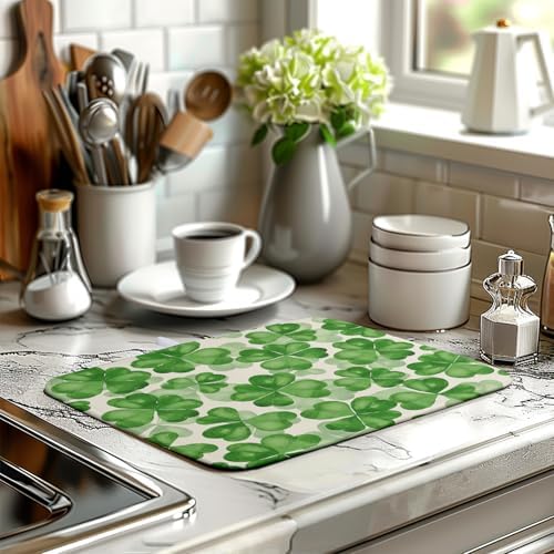 Green Clover Shamrock Dish Drying Mats - Image 6