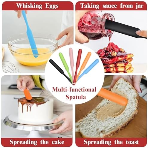 6 Pcs Silicone Jar Spatula, 9.4 Inch - Image 6