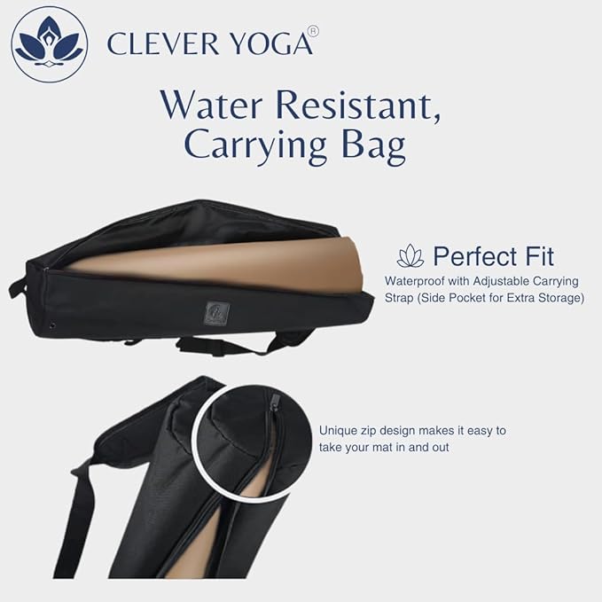 Clever Yoga Liquid Balance Thick Yoga Mat - Pro Exercise Yoga Mat with Non-Slip Surface for Home Gym, Earth-Friendly & Recyclable Pilates and Workout Pad Women & Men, 4.5 mm