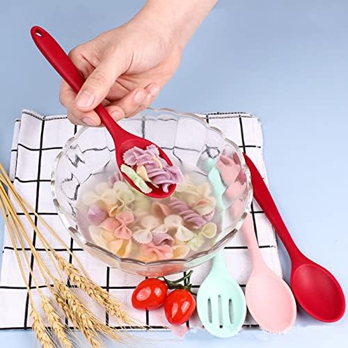4 PCS Colorful Silicone Serving Spoons - Image 5