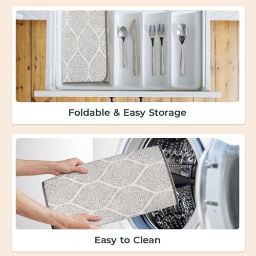 FRESHMINT Dish Drying Mats 2 Pack, Modern Medallion - Image 6