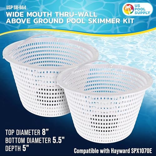U.S. Pool Supply Weighted Inground Pool Skimmer Basket Replacement, 2 Pack - Image 2