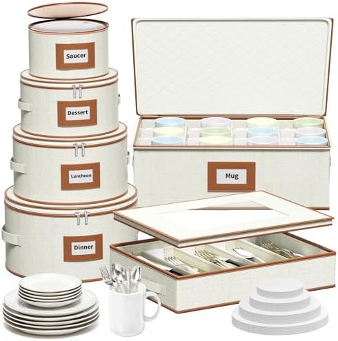 Aokeyee 6-Piece China Storage Containers Set, Hard Shell Moving Boxes by Aokeyee