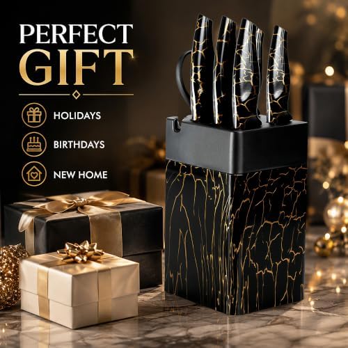 8 Pieces Kitchen Knife Block Sets, Dishwasher Safe - Image 7
