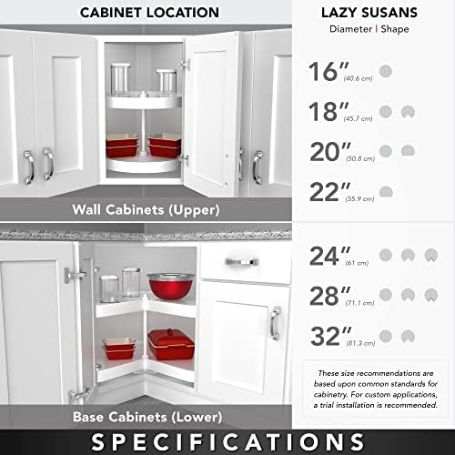 Rev-A-Shelf 2 Tier Pie-Cut Plastic Lazy Susan - Image 6