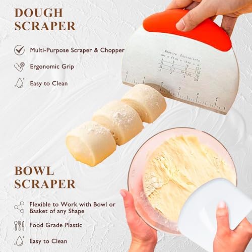 Complete Sourdough Starter Kit, Banneton Bread Proofing Basket - Image 5