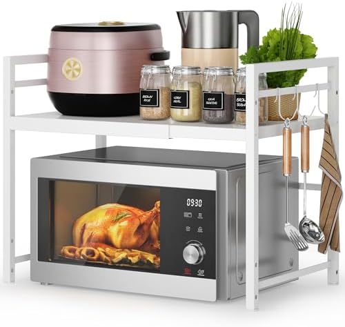 DOLALIKE Expandable Microwave Stand Kitchen Countertop Organizer by DOLALIKE