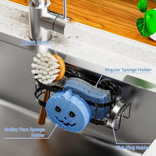 Cisily Sponge Holder Smiley Face, Sink Caddy - Image 4