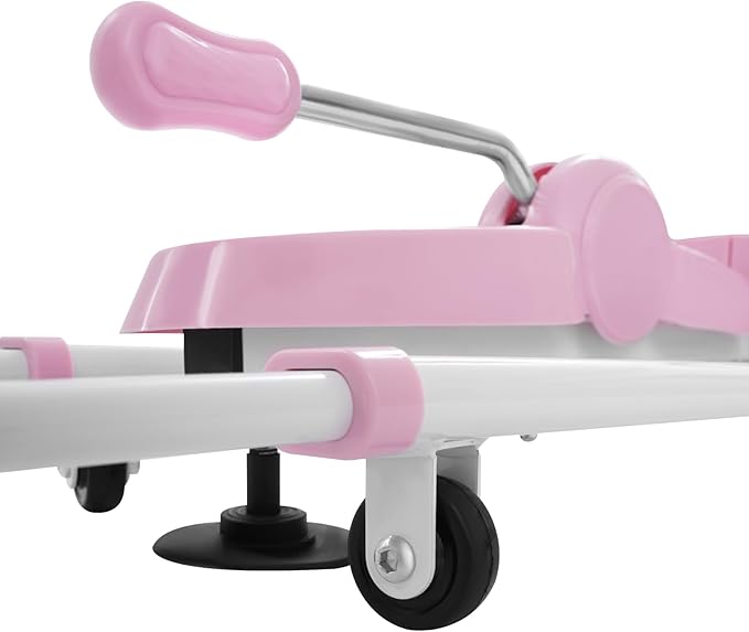 Leg Stretcher Split Machine for Flexibility, Max 330lbs Heavy Duty Split Trainer Equipment, Max. 180° Opening Leg Stretching Tool for Ballet, Cheerleading, Gymnastics (Pink)