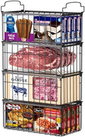Freezer Organizer Bins, 4 Pack Big Baskets by MSERCUOR