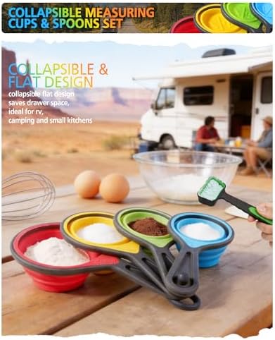 Collapsible Measuring Cups and Spoons Set - Image 6