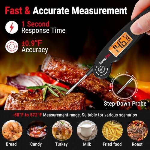 TempPro TempSwift 1 SEC Instant Read Meat Thermometer - Image 2