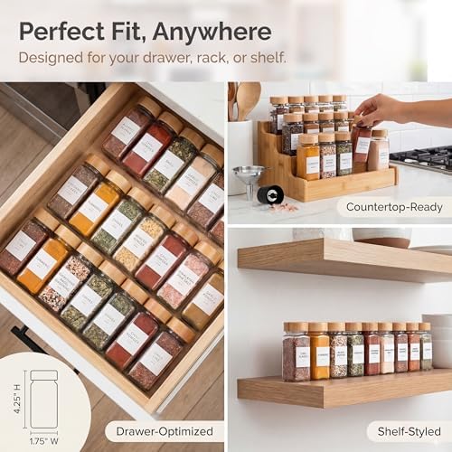 SAVVY & SORTED Glass Spice Jars - Image 2