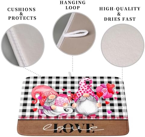 Valentine's Day Dish Drying Mats - Image 3
