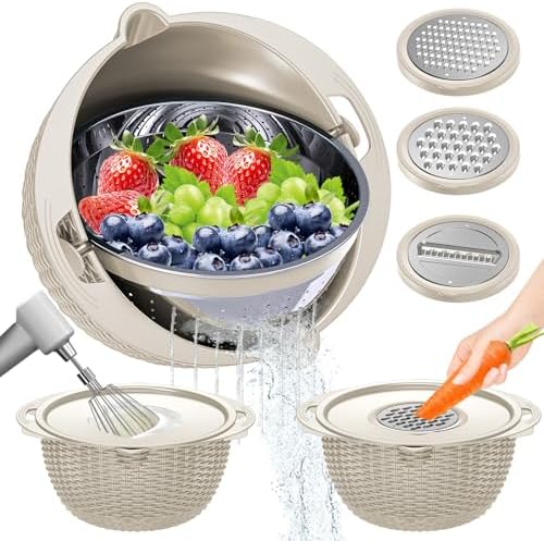 4-in-1 Colander with Bowl Set by UTTKOJ
