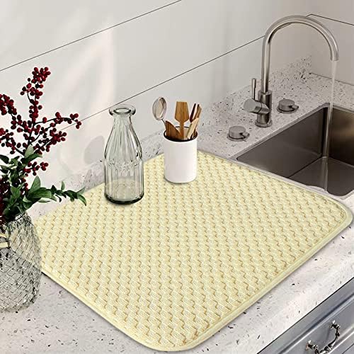 2Pack Dish Drying Mats Kitchen Counter, Kitchen Dish Drying Pads - Image 2