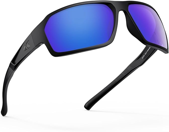 KastKing Chippewa Polarized Fishing Sunglasses, UV400 Protection Full Wrap Frame Sports Cycling Sunglasses, 1.0mm TAC Lenses