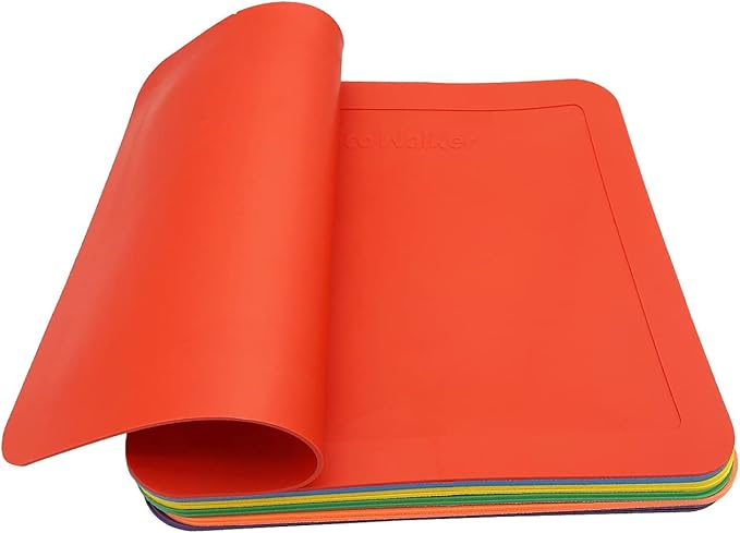 12inch Flat Square Spot Marker Multi-Color Exercise Kids Floor Playmat (12pcs)