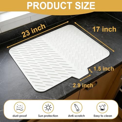 Silicone Dish Drying Mat for Kitchen Counter - Image 2