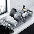 Kitsure Extendable Dish Drying Rack, 19.2"-26.7" L x 12.9" W by Kitsure