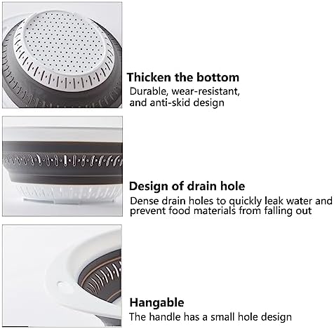 LogFaadCoi 3 Pcs Collapsible Colander and Strainer, Silicone Strainer Colanders - Image 4
