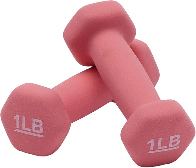 Amazon Basics Neoprene Dumbbell Hand Weights for Exercise and Muscle Toning