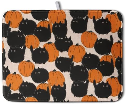 Happy Halloween Dish Drying Mat by Kwlegh