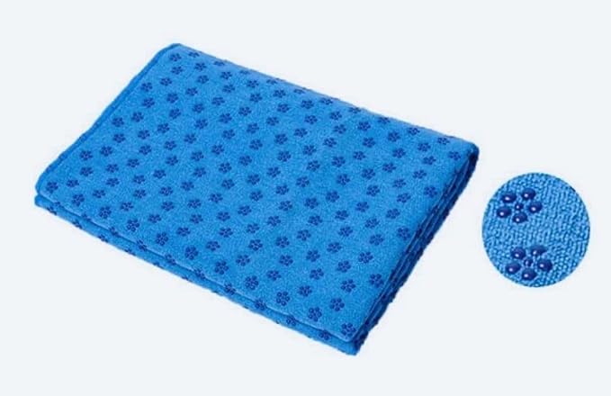 IBL-Yoga Towel, Hot Yoga Mat Towel - Sweat Absorbing Non-Slip for Hot Yoga, Pilates and Workout, 24x72 inches with Grip