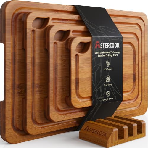 Astercook Deep-Carbonized Bamboo Cutting Boards by Astercook