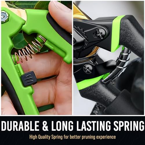 8.5" Professional Bypass Pruning Shears & Gardening Scissors Set - Image 4